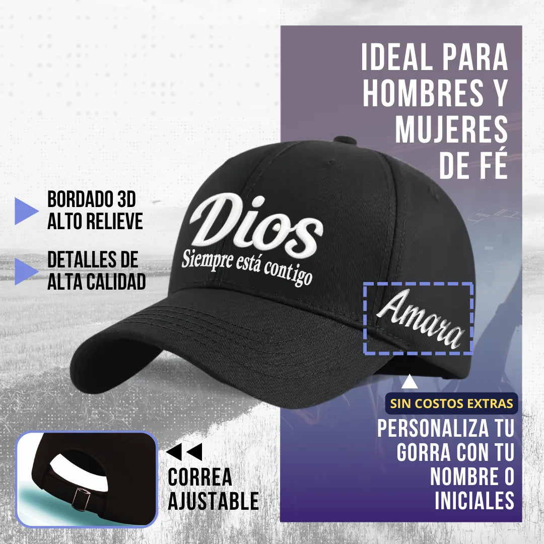 GORRAS DIOS SIEMPRE ESTA CONTIGO